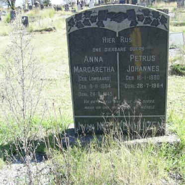 NIEWENHUIZEN Petrus Johannes, Janse van 1880-1964 &amp; Maria Margaretha LOMBAARD 1884-1945