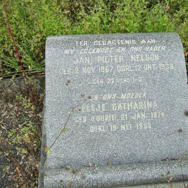 NELSON Jan Pieter 1867-1938 &amp; Elsje Catharina FOURIE 1874-1953