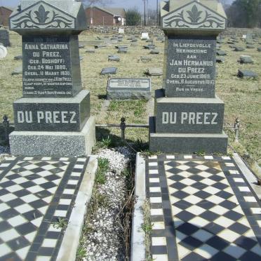 PREEZ Jan Hermanus, du 1889-1942 &amp; Anna Catharina BOSHOFF 1880-1930