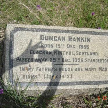 RANKIN Duncan 1856-1936