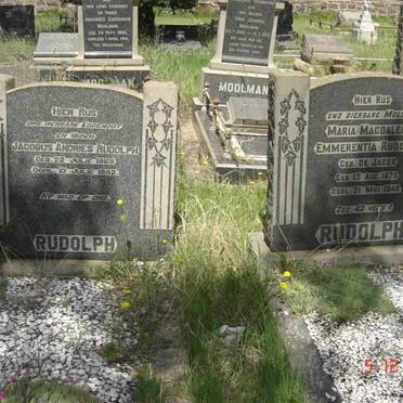 RUDOLPH Jacobus Andries 1868-1942 &amp; Maria Magdalena Emmerentia DE JAGER 1870-1948