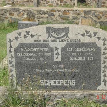 SCHEEPERS C.F. 1875-1952 &amp; A.A. ODENDAAL 1883-1964