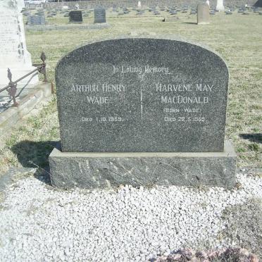 WADE Arthur Henry  -1959 :: MacDONALD Harvene May nee WADE  -1959