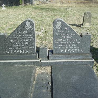 WESSELS Hans J. 1869-1960 &amp; Johanna A. MOOLMAN 1879-1962