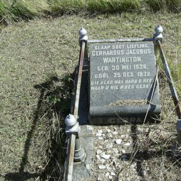 WARTINGTON Gerhardus Jacobus 1928-1938