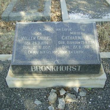 BRONKHORST Willem Gabriel 1864-1957 &amp; Catharina E. STRYDOM 1884-1960