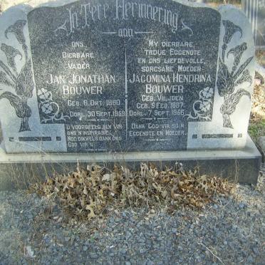 BOUWER Jan Jonathan 1880-1959 &amp; Jacomina Hendrina VILJOEN 1887-1956