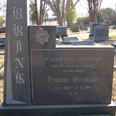 BRINK Francois Christiaan 1920-1968