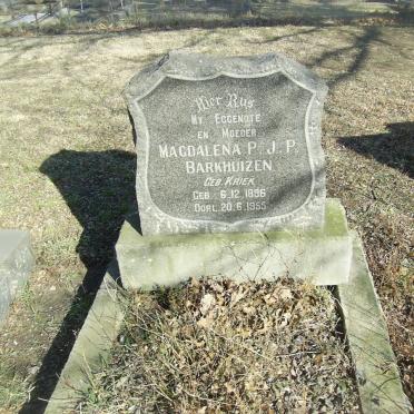BARKHUIZEN Magdalena P.J.P. nee KRIEK 1896-1955
