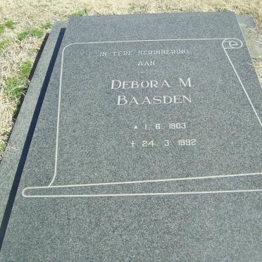 BAASDEN Debora M. 1903-1992
