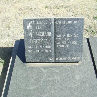BERTHOLD F.W. Richard 1908-1974