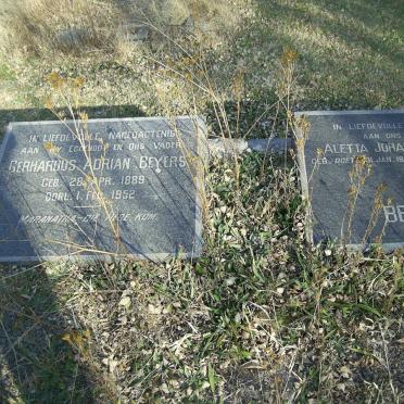 BEYERS Gerhardus Adrian 1889-1952 &amp; Aletta Johanna Susanna ROETZ 1833-19??