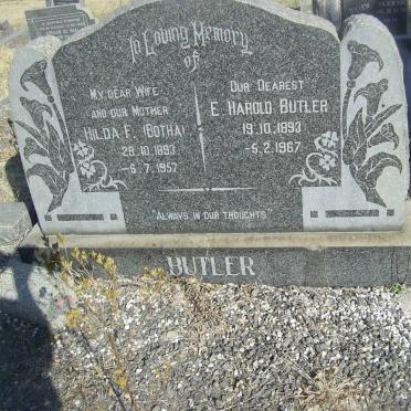 BUTLER E. Harold 1893-1967 &amp; Hilda F. BOTHA 1893-1957
