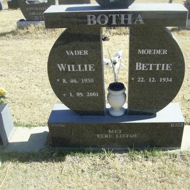 BOTHA Willie 1930-2001 &amp; Bettie 1934-