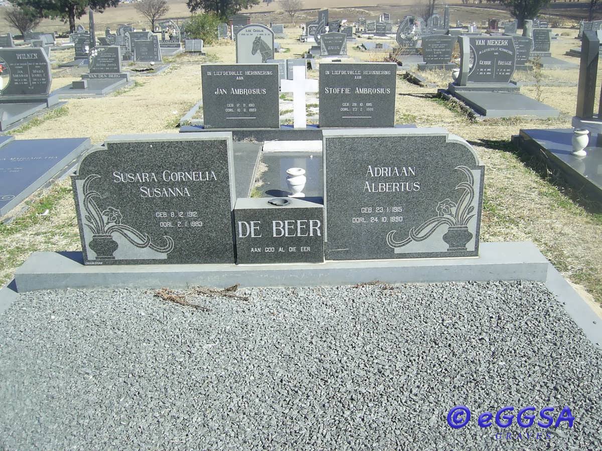 BEER Adriaan Albertus, de 1915-1990 &amp; Susara Cornelia Susanna 1912-1983