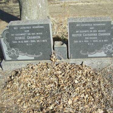 CHANNON George 1908-1973 &amp; Hester Catharina RIKKERS 1908-1957