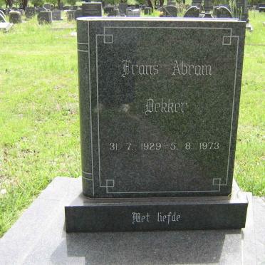 DEKKER Frans Abram 1929-1973