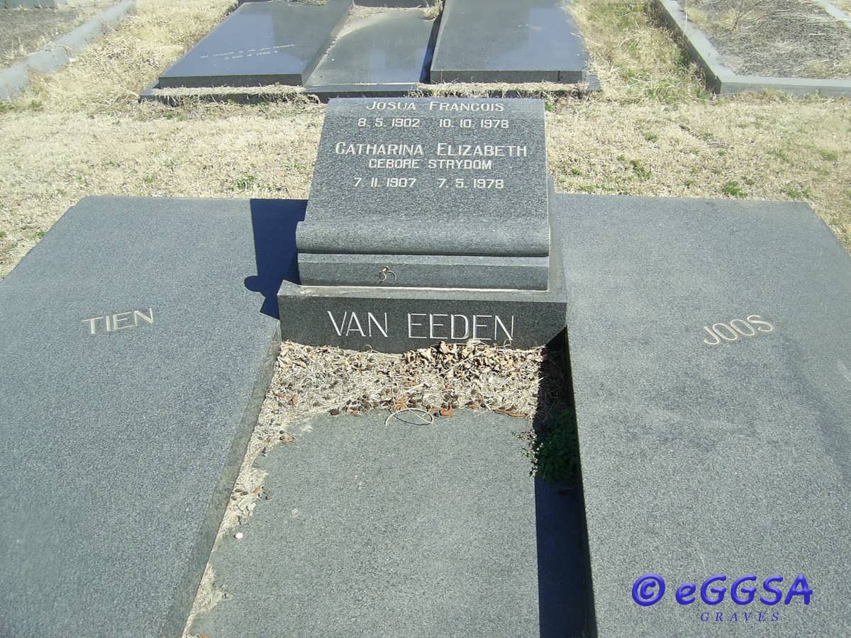 EEDEN Josua Francois 1902-1978, van 1902-1978 &amp; Catharina Elizabeth 1907-1978