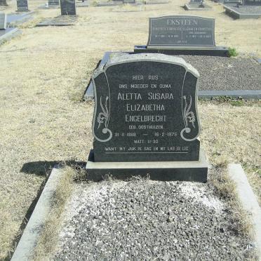 ENGELBRECHT Aletta Susara Elizabeth nee OOSTHUIZEN 1888-1975