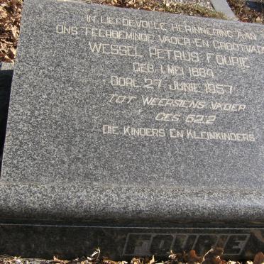 FOURIE Wessel Petrus 1884-1957