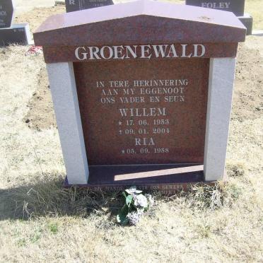 GROENEWALD Willem 1953-2004 &amp; Ria 1958-