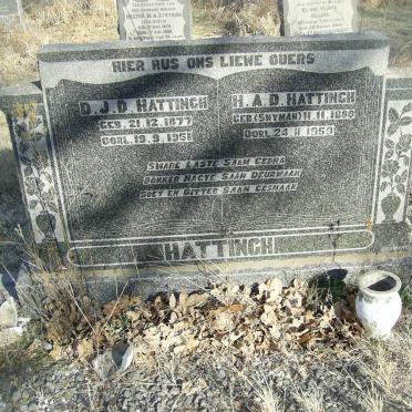 HATTINGH D.J.D. 1877-1951 &amp; H.A.D. SNYMAN 1880-1959