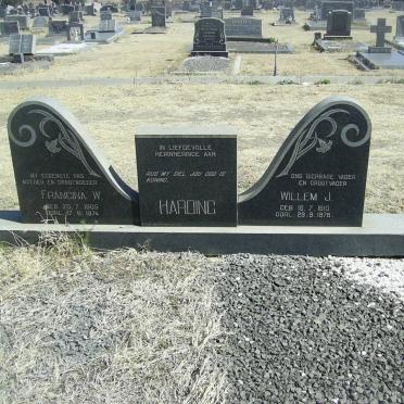 HARDING Willem J. 1910-1976 &amp; Francina W. 1905-1974