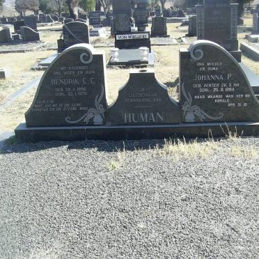 HUMAN Hendrik C.C. 1896-1970 &amp; Johanna P. VENTER 1911-1994