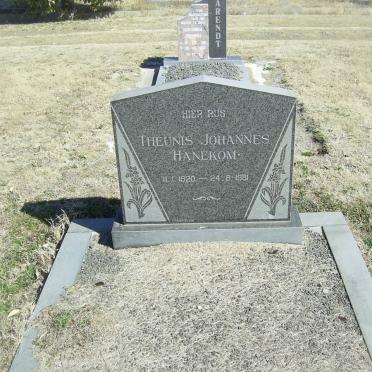 HANEKOM Theunis Johannes 1920-1981