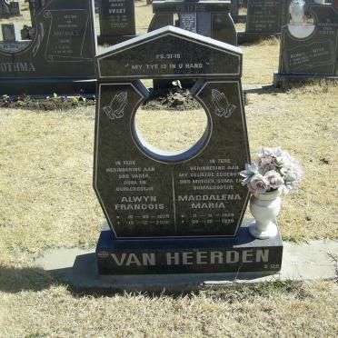 HEERDEN Alwyn Francois, van 1925-2002 &amp; Magdalena Maria 1929-1998