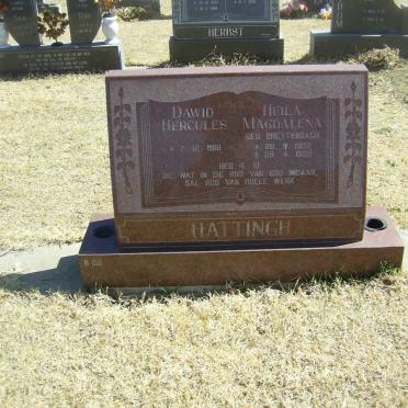 HATTINGH Dawid Hercules 1918- &amp; Heila Magdalena BREYTENBACH 1932-1999