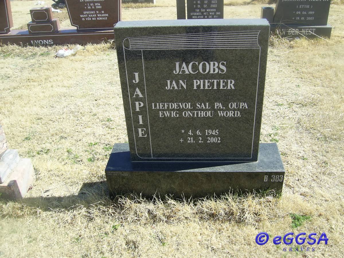 JACOBS Jan Pieter 1945-2002