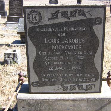 KOEKEMOER Louis Jakobus 1862-1953