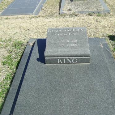 KING Emma Katherine 1900-1986