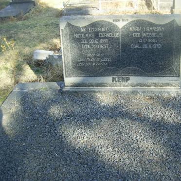 KEMP Nicolaas Cornelius 1885-1957 &amp; Maria Fransina WESSELS 1886-1973