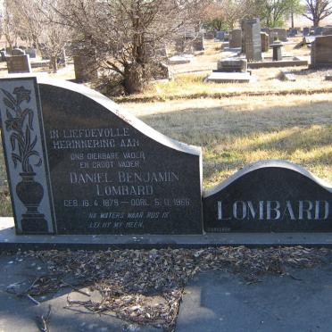 LOMBARD Daniel Benjamin 1879-1966 &amp; Salomina Adriana BOTHA 1886-196? :: LOMBARD Christoffel Zandspruit 1913-1987 