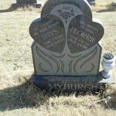 MYBURGH Thys 1920-1992 &amp; Florrie 1926-1996