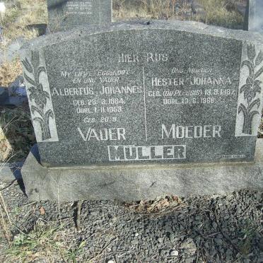 MULLER Albertus Johannes 1884-1953 &amp; Hester Johanna DU PLESSIS 1887-1968