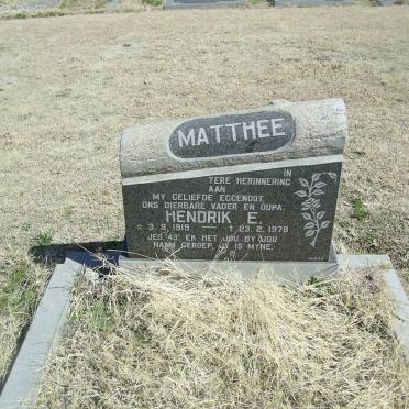 MATTHEE Hendrik E. 1919-1978