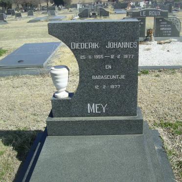 MEY Diederik Johannes 1955-1977 :: MEY Baby son -1977