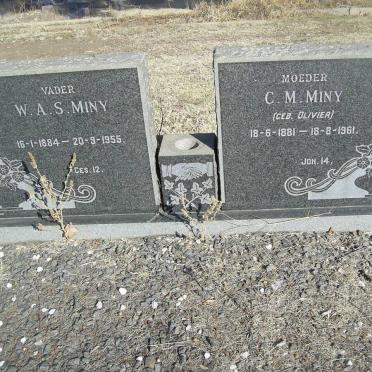 MINY W.A.S. 1884-1955 &amp; C.M. OLIVIER 1881-1961