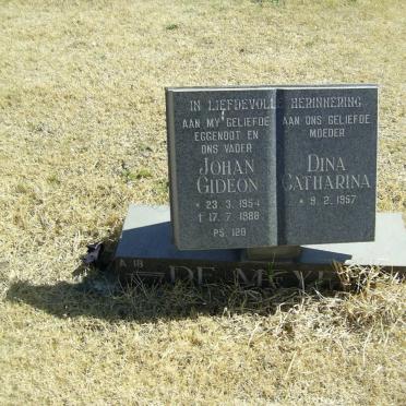 MEYER Johan Gideon, de 1954-1988 &amp; Dina Catharina 1957-