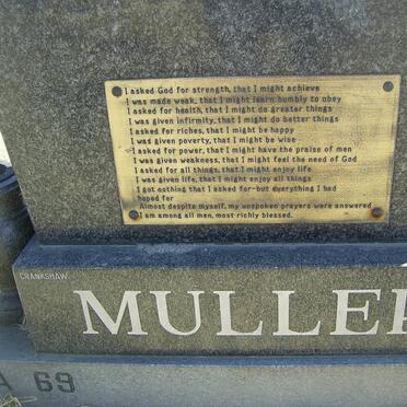 MULLER Bossie 1943-1989