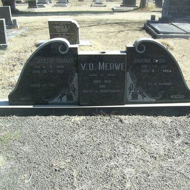 MERWE Joseph Thomas, van der 1909-1967 &amp; Johanna Alida 1907-1984