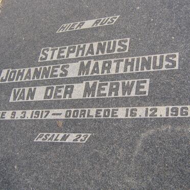 MERWE Stephanus Johannes Marthinus, van der 1917-1968