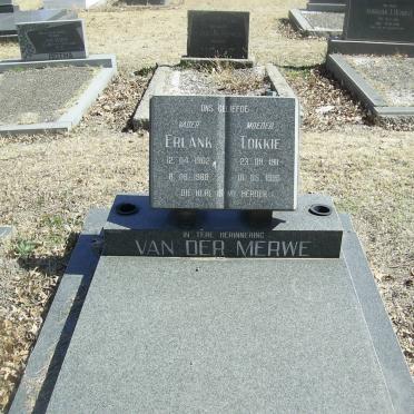 MERWE Erlank, van der 1902-1988 &amp; Tokkie 1911-1996