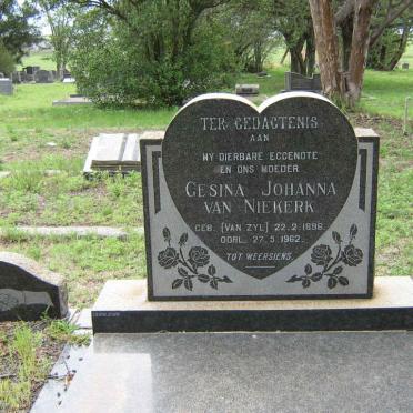 NIEKERK Gesina Johanna, van nee VAN ZYL 1896-1962