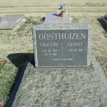 OOSTHUIZEN Gerrit 1942- &amp; Grietjie 1944-1992