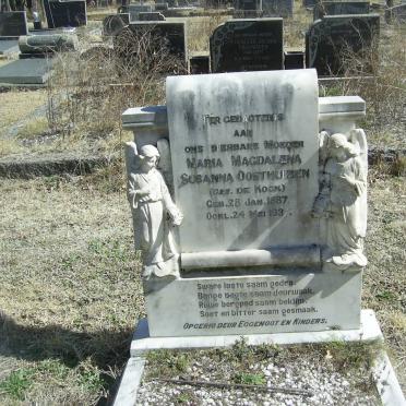 OOSTHUIZEN Maria Magdalena Susanna nee DE KOCK 1887-193?