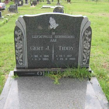OLIVIER Gert J. 1915-1985 &amp; Tiddy 1917-1989